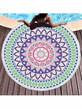 Abstract Round Beach Towel